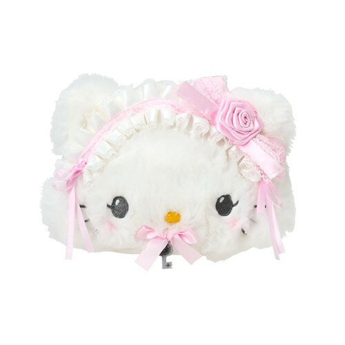 Rakuten - サンリオ(SANRIO) フェイス形ポーチ（ホワイトフリル） チャーミーキティ 対象年齢3才以上 012165