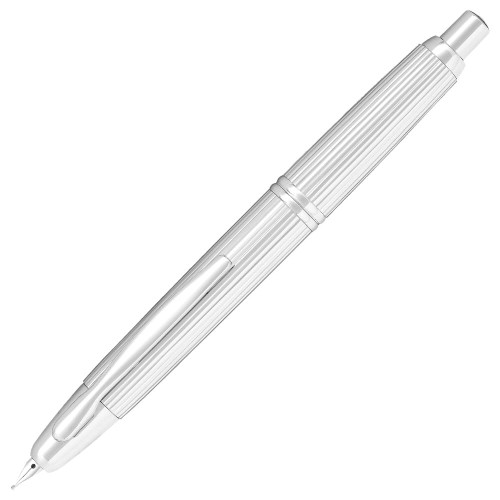 PILOT 万年筆 キャップレス F ファイン(細字) ストライプ 黒 FC3MSSF ペン先18K パイロット