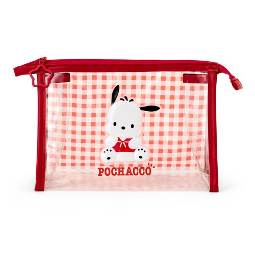 Rakuten - サンリオ(SANRIO) クリアポーチ ポチャッコ 透明 PVC・スチール ファスナー式開閉 対象年齢3才以上 約幅22×奥行10×高さ15cm 732494