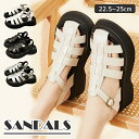 サンダル レディース 22.5-25cm グルカサンダル 厚底 グル 歩きやすい ストラップサンダル バックストラップ ベルトサンダル スポーツサンダル かかと...