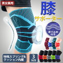 膝サポーター ひざ 膝 サポーター 1枚(片膝分) 大きいサイズ ユニセックス スプリング内蔵 滑り止め スポーツ ストレッチ 膝用サポーター 3D立体編み ラ...