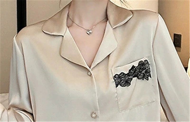 ペア パジャマ 合成シルク 長袖 男女2着 セット セットアップ 春 秋 薄手 夏 レディース 2点セット 高級 サテン メンズ パジャマ 結婚祝い プレゼント ペアパジャマ 春夏 シルクの質感 カップル ペア ルームウェア セクシー おしゃれ 人気 部屋着