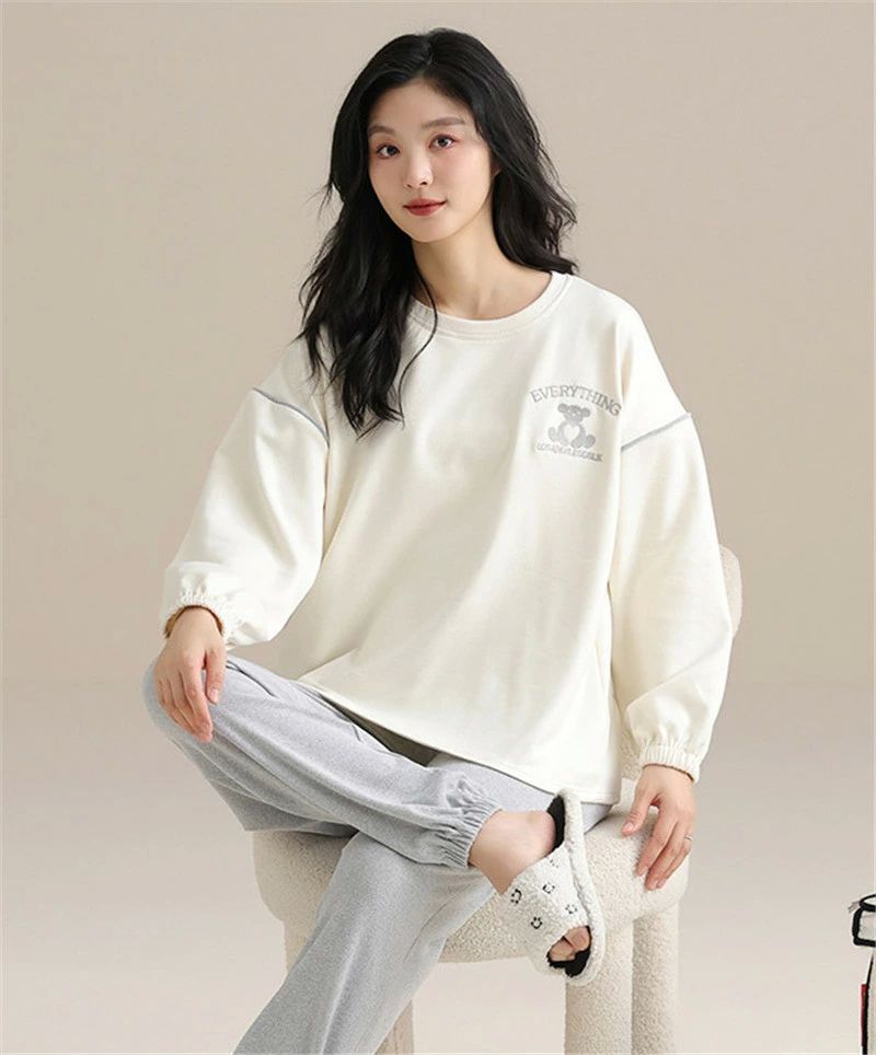 レインボーアーチのペア パジャマ 長袖 男女2着 セット 春 カジュアル 冬 セットアップ 秋冬 シンプル 高級 カップル ペア ルームウェア 春秋 ペアパジャマ 冬 結婚祝い プレゼント お祝い カップル おもしろ ペア パジャマ 夫婦 ギフト 上下セット レディース 部屋着 メンズ パジャマ｜アングル3