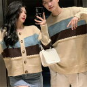 ペアルック セーター 春 秋 レディース uネック 秋冬 ニット カーディガン ペアルック カップル お揃い 服 トップス クリスマス プレゼント リンクコーデ ペア カップル ペアルック ブランド コーデ メンズ ブランド かわいい スウェット 人気 冬 秋服