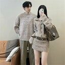 ペアルック セーター 春 秋 レディース スリムフィット 着痩せ 秋冬 ニット ワンピース ペアルック カップル お揃い 服 トップス クリスマス プレゼント リンクコーデ ペア カップル ペアルック ブランド コーデ メンズ ブランド かわいい スウェット 人気 冬 秋服