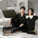 ペア パジャマ 長袖 男女2着 セット 春 前開き 姫系 シンプル リボン カップル ペア ルームウェア 春秋 ペアパジャマ 冬 結婚祝い プレゼント お祝い ...
