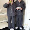 ペアパジャマ 冬 モコモコ 男女2着 セット 前開き 長袖 パンダ 可愛い シンプル カップル ペア ルームウェア レディース パジャマ ペア 夫婦 もこもこ ...