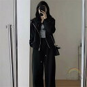 ジャージ 上下セット レディース カジュアル パーカー 秋 2点セット タイパンツ セットアップ 女の子 おしゃれ 上下 セット スウェット 長袖 春 冬 可愛...