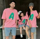 親子 ペアルック tシャツ 夏 ペア tシャツ ゆったり アウトドア ファッション 夏服 親子コーデ 赤ちゃん 親子ペアルック ペアtシャツ 半袖 コーデ 家族...