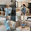 親子 ペアルック tシャツ 夏 ワンピース 女性 トラベル 半袖 韓国 2点セット ペア 夏服 親子コーデ 赤ちゃん 親子ペアルック ペアtシャツ 半袖 コーデ...