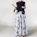 セットアップ 上下セット 新作 トップス Tシャツ プルオーバー ノースリーブ 無地 スカート 花柄 プリント レディース 春 夏 体型カバー 着痩せ 2点セット スカートセット エレガント ゆったり 20代 30代 40代 50代 カジュアル 通勤 OL オフィス 大人 おしゃれ