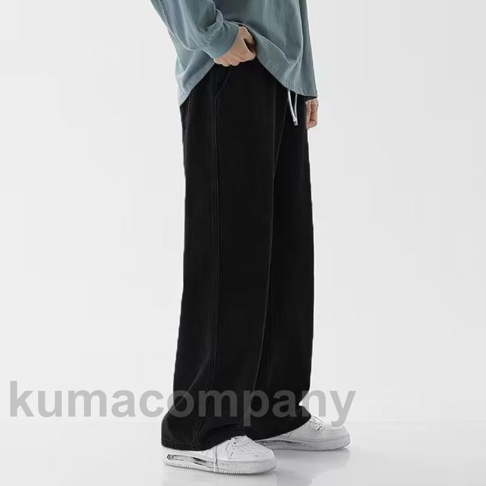デニムパンツ ジーンズ メンズ ワイド　デニム ゆったり ストレート カジュアル ワイドレッグ パンツ ズボン メンズ ロングパンツ