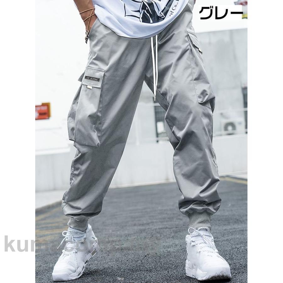 春 カーゴパンツ メンズ ジョガーパンツ ワークパンツ ロング丈 ロングパンツ カジュアルパンツ 通気性 ウエストゴム ズボン
