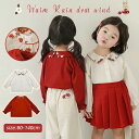 チュニック キッズ ブラウス 子供服 トップス 長袖シャツ 子どもシャツ キッズ クルーネック 刺?襟 女児 女の子 ベビー 子供 キッズ 綿素材 フリル袖口 着やすい 前開き 敏感肌 ナチュラル 柔らかい 可愛い 通園 通学 小学校 幼稚園 園児 通園準備 春秋冬 寒さ対策 保温