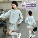 こども服 キッズ服 子供服 パーカーセット キッズ用 上下2点セット 学生服 無地 長袖パーカー ブラウス ミニスカート 膝丈 プリーツスカート バックリボンデザイン 女の子 ガールズ 女児 キッズ キッズファッション JK 小学校 中学校 チアダンス衣装 学園 発表会 通学通園