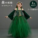 ハロウィン 衣装 子供 女の子 妖精 子供用 コスチューム フェアリー コスプレ 衣装 ワンピース 4点セット 仮装 子供 着ぐるみ お姫様ドレス 舞台衣装 妖精 プリンセス 変装 演出 子供 花の妖精 精霊 学園祭 文化祭 かわいい