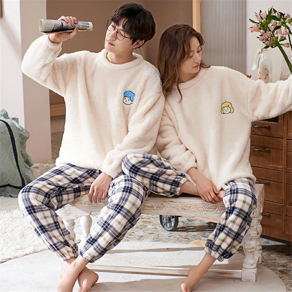 ペアパジャマ 冬 モコモコ 男女2着 セット 長袖 韓国風 シンプル ファッション カップル ペア ルームウェア レディース パジャマ 夫婦 もこもこ メンズ ペアパジャマ 秋 結婚祝い プレゼント ペアパジャマ カップル お揃い プレゼント ギフト モコモコ 部屋着