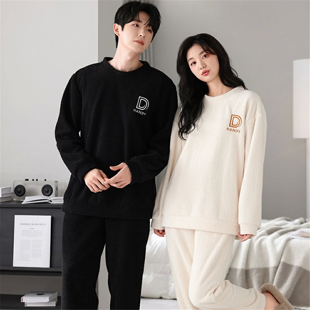 ペアパジャマ 冬 モコモコ 男女2着 セット 長袖 uネック カジュアル ゆったり カップル ペア ルームウェア ペア パジャマ 夫婦 もこもこ メンズ ペアパジャマ 秋 結婚祝い プレゼント ペアパジャマ カップル お揃い プレゼント ギフト ルームウェア モコモコ 部屋着