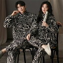 ペアパジャマ 冬 モコモコ 男女2着 セット 長袖 前開き カジュアル 柔らかい おしゃれ カップル ペア ルームウェア ペア パジャマ 夫婦 もこもこ メンズ...