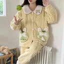 マタニティ パジャマ 冬 モコモコ うさぎ かわいい おしゃれ 長袖 マタニティ ルームウェア 授乳口 付き ウエスト調節 パジャマ 上下セット マタニティ パ...