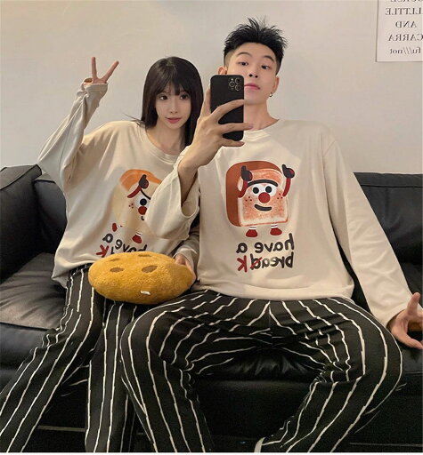 ペア パジャマ 長袖 男女2着 セット 秋 冬 可愛い ファッション シンプル カップル ペア ルームウェア 結婚祝い プレゼント カップル ペア パジャマ 冬 ギフト 上下 セット 部屋着 春秋 パジャマ ペア 長袖 ペアルック おそろい メンズ パジャマ 記念日 プレゼント