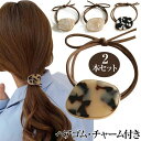 ヘアゴム 髪ゴム シンプル 飾り付きヘアゴム 2本セット チャーム付き ヘアアクセサリー飾りつき 上品 へアアクセサリー 飾りつき 大人 ヘアポニー 髪留め 髪止め 髪ゴム 高弾性 ヘアゴム 髪留め おしゃれ 跡がつかない