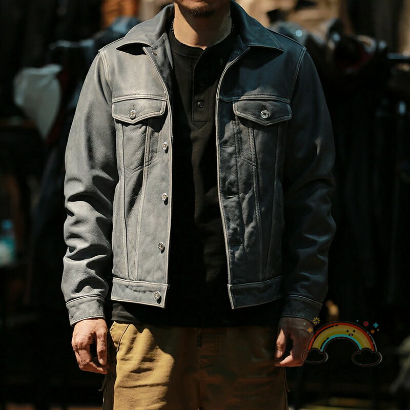 レザージャケット ライダースジャケット 牛革 バイクジャケット 立ち襟 本革 革ジャンM〜4XL 本革ジャケット ブラック カウレザー 父の日 アウター ライダース防風 防寒 レザー お洒落 メンズ 大きいサイズ