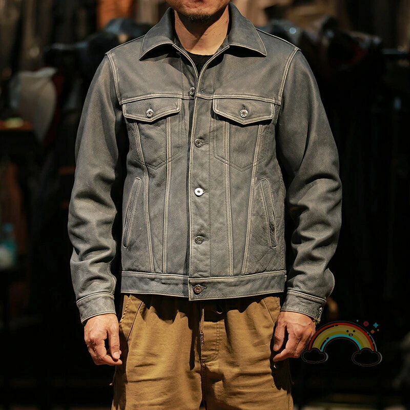 レザージャケット ライダースジャケット 牛革 バイクジャケット 立ち襟 本革 革ジャンM〜4XL 本革ジャケット ブラック カウレザー 父の日 アウター ライダース防風 防寒 レザー お洒落 メンズ 大きいサイズ