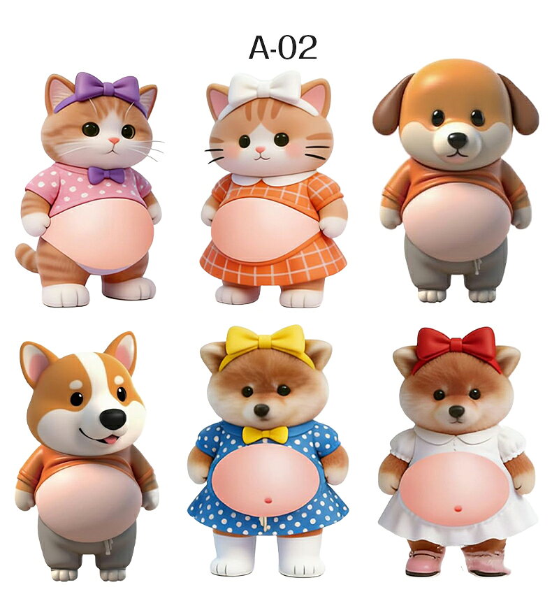 犬 お腹 シール 3D 6枚セット 30枚セット 柔らかいお腹 ぷにぷにシール おなかシール もっちりスクイーズ ステッカー シール帳 デコレーション 携帯電話飾り用 手帳用 手芸用品 動物 ストレス解消おもちゃ DIY用 3D柔らかいお腹 子供 大人兼用 並行輸入品 宅配便送料無料 rainbowbridge-10001947 Rainbow Bridge サンプル画像3