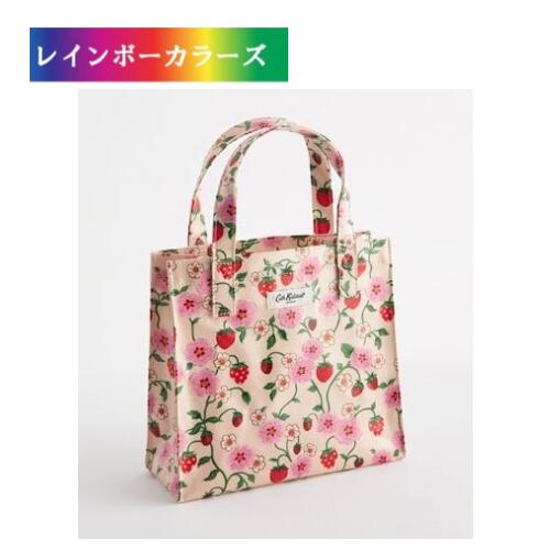 楽天レインボーカラーズCath Kidston キャスキッドソン Cream Strawberry Print スモールブックバッグ バッグ ギフト プレゼント いちご 苺 ストロベリー クリームストロベリープリント