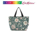 トートバッグ キャスキッドソン トートバッグ ダークグリーン系 TEAL / STRAWBERRY GARDEN Cath Kidston