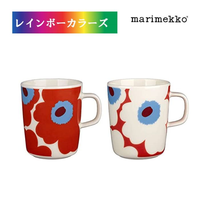 北欧・フィンランドの人気ブランド「marimekko マリメッコ」のマグカップ。 ケシの花をモチーフにしたUnikko（ウニッコ）パターンをカラーバリエーションで展開したマグカップセット。シンプルなフォルムが柄を引き立てるデザイン。ビビッドカラーが食卓を明るくしてくれます。記念品に、お祝いに、ギフトとしてもおすすめの一品。 テキスタイル：Unikko(ウニッコ)/ケシの花 DESIGNER：Maija Isola カラー：ホワイト・トマトレッド・スカイブルー サイズ：直径8cm 高さ9.5cm 容量：約250ml 素材： 磁器 ※商品により、柄の配置が画像と異なる場合がございます。予めご了承下さい。 ※底面に『MICROWAVE OVEN』と記載のある商品は電子レンジでご使用いただけますが、ご使用する際は必ずシールをはがしてご使用ください。シールをはがさずに電子レンジに入れた場合、発火の危険性がございます。 《商品の発送について》 通常、ご入金確認後の2営業日内（土日祝日は除いた日数）に発送となります。在庫の状況によっては、さらにお日にちを頂く場合もございます。どうぞご了承くださいませ。◇