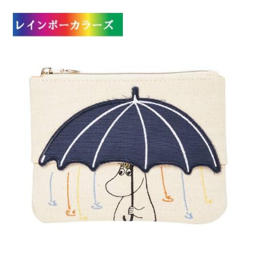 ムーミン グッズ MOOMIN ティッシュケース付きポーチ 雨と傘 ムーミン ポーチ ティッシュケース レディ..