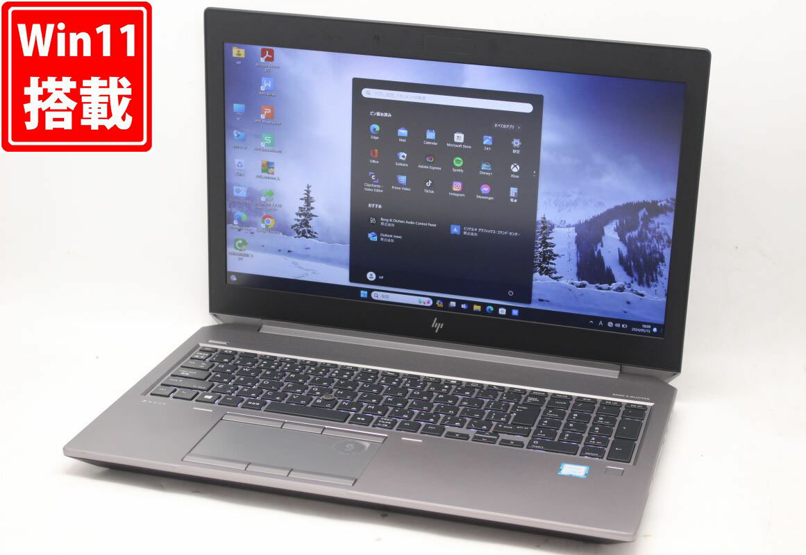 ゲーミングPC 送料無料 あす楽対応 即日発送 良品 フルHD 15.6インチ HP MobileWorkstation ZBOOK15 G5 Windows11 高性能 八世代Core i7-8750H 16GB 爆速NVMe式512GB-SSD NVIDIA Quadro P1000 無線 Office付 Win11 ノートパソコン 中古パソコン 中古PC Windows10も対応 Win10