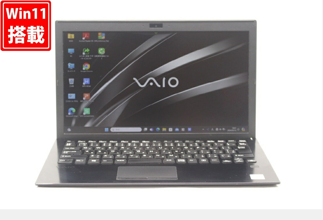 送料無料 あす楽対応 即日発送 中古 フルHD 13.3インチ SONY VAIO VJPG11C11N Windows11 七世代Core i5-7200U 16GB 爆速256GB-SSD カメラ 無線 Office付 Win11【ノートパソコン 中古パソコン 中古PC】（Windows10も対応可能 Win10）