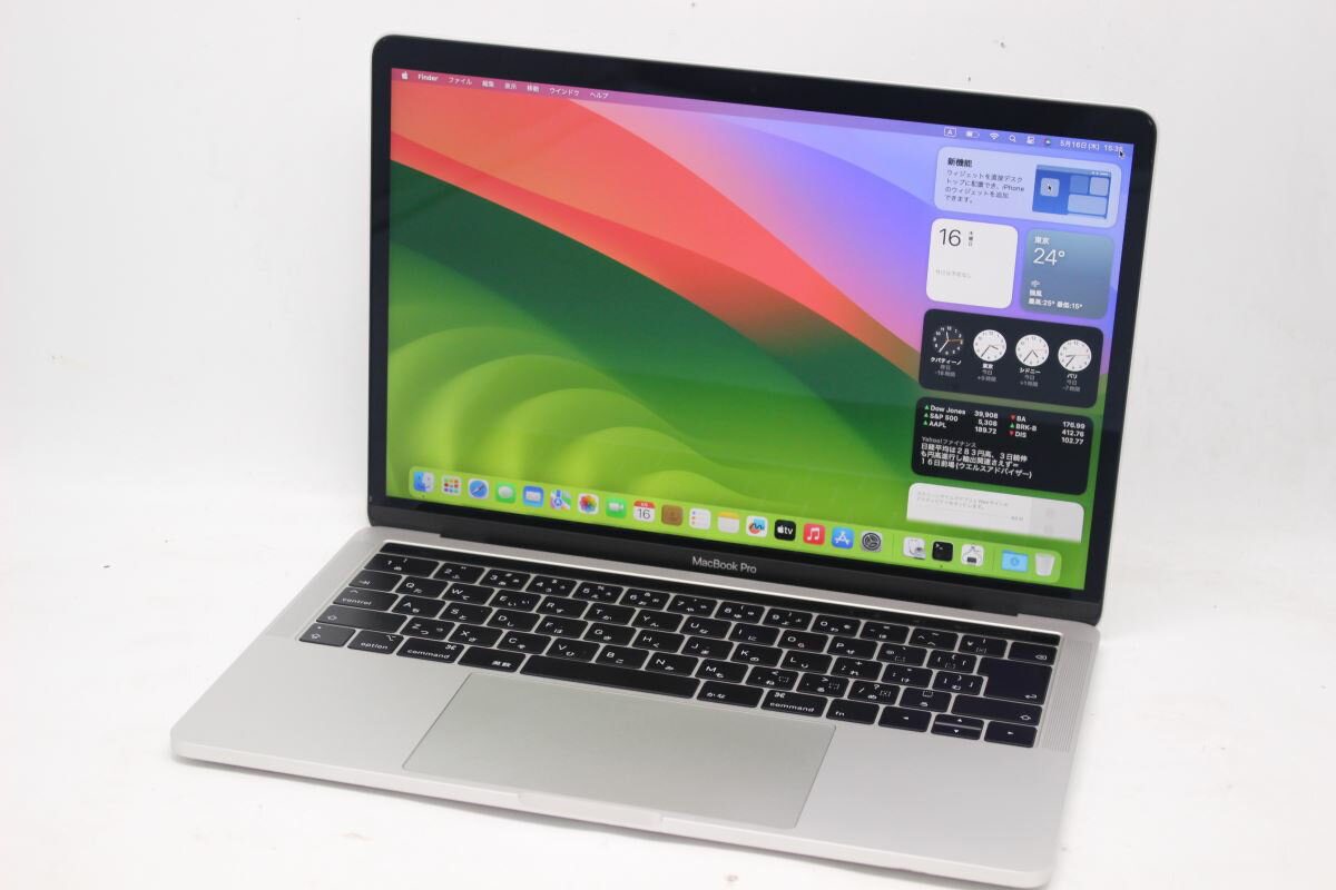 送料無料 あす楽対応 即日発送 良品 2K対応 13.3インチ Apple MacBook Pro A2159 (TouchBar-2019) シルバー macOS 14 sonoma(正規版Windows11追加可能) 高性能 八世代Core i5-8257u 8GB 爆速NVMe式256GB-SSD カメラ 無線 リカバリ 【ノートパソコン 中古パソコン 中古PC】