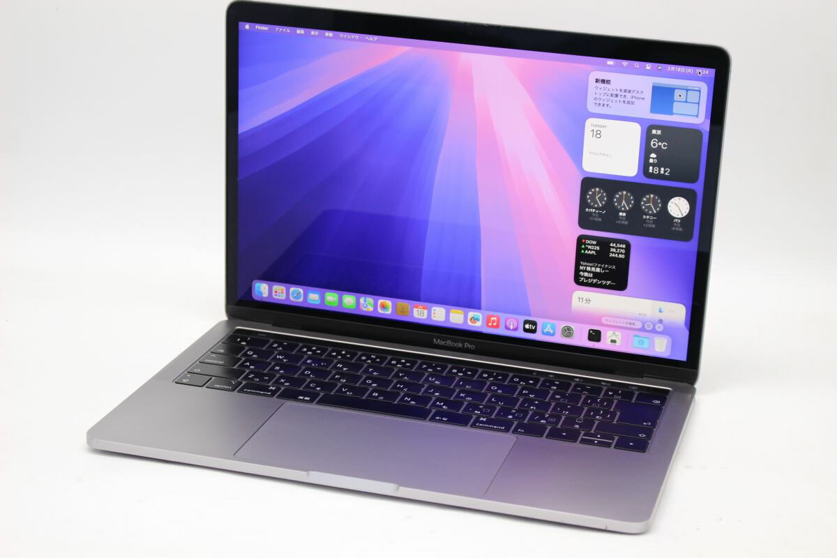送料無料 あす楽対応 即日発送 中古 2K対応 13.3インチ Apple MacBook Pro A2159 2019(Touch Bar) グレー macOS 15 Sequoia(正規版Windows11追加可能) 高性能 八世代Core i7-8557U 16GB 爆速NVMe式1TB-SSD カメラ 無線 リカバリ 【ノートパソコン 中古パソコン 中古PC】