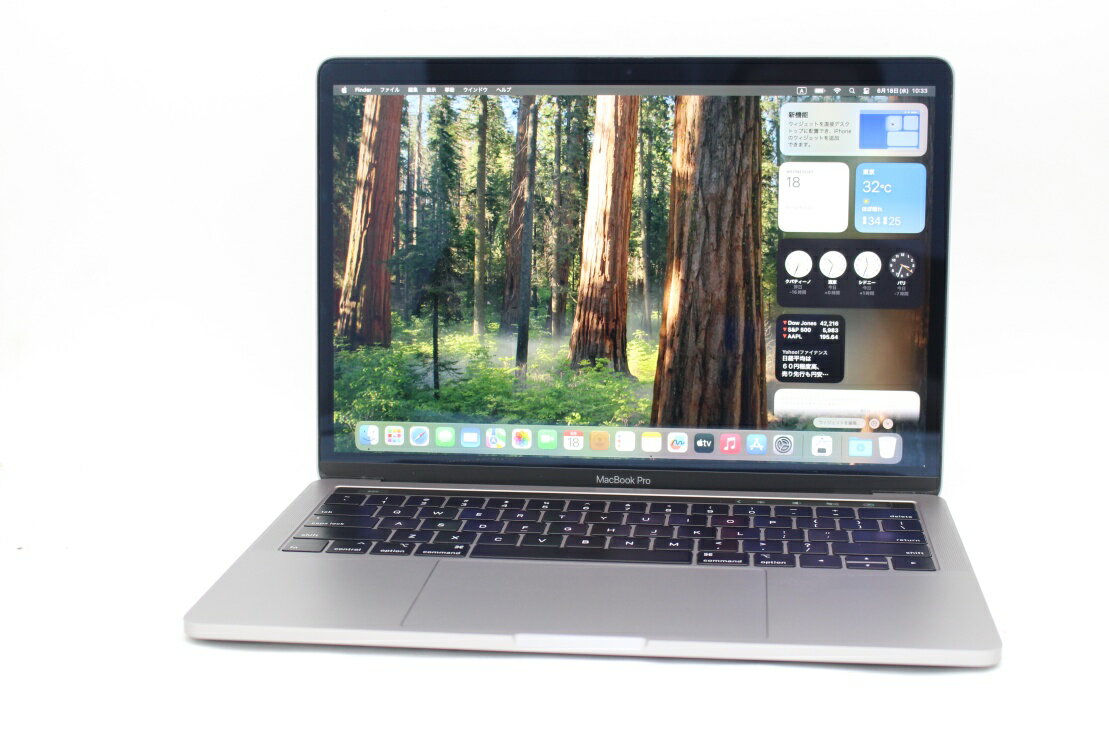 送料無料 あす楽対応 即日発送 良品 2K対応 13.3インチ Apple MacBook Pro A1989 Mid-2018 (Touch Bar) グレー macOS 15 Sequoia(正規版Windows11追加可能) 高性能 八世代Core i5-8259u 16GB 爆速NVMe式512GB-SSD カメラ 無線 リカバリ 【ノートパソコン 中古PC】