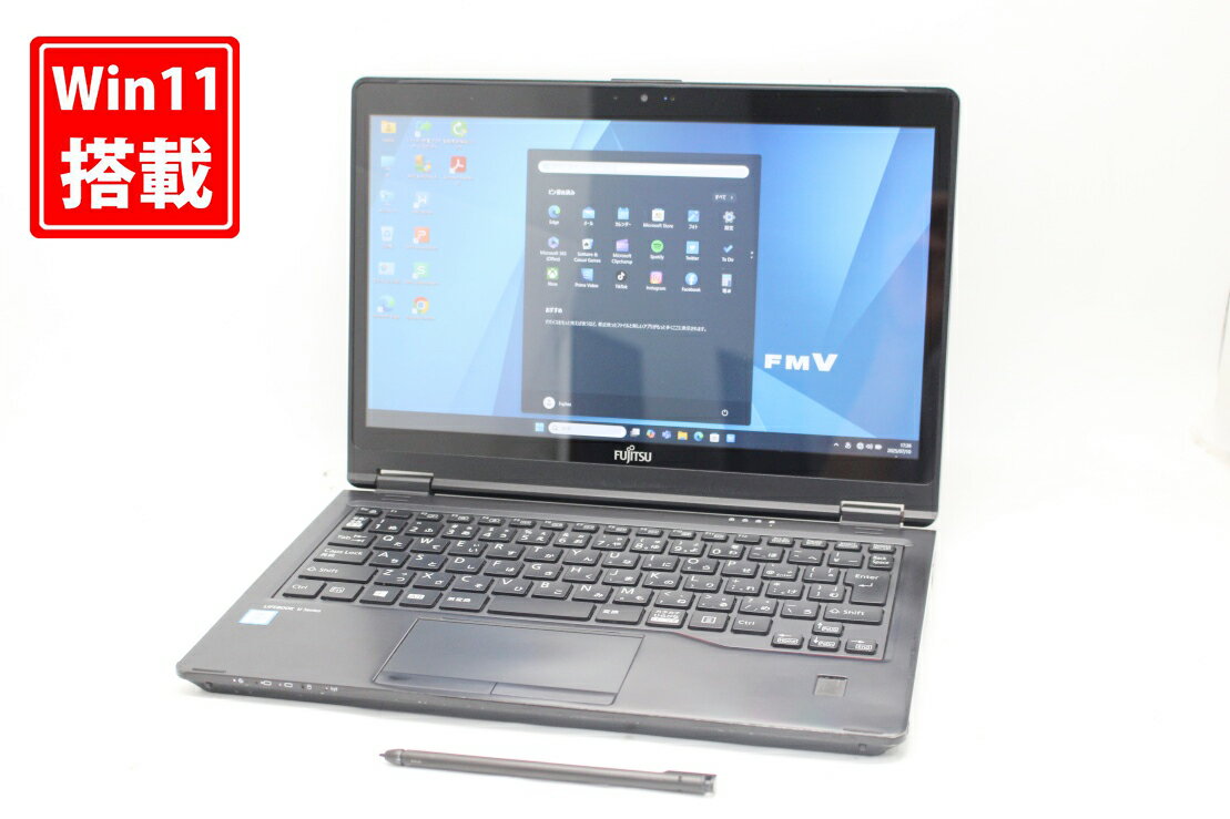 中古 フルHD タッチ 12.5インチ Fujitsu LIFEBOOK U729XA Windows11 高性能 第8世代Core i5-8365u 8GB 爆速256GB-SSD カメラ 無線 Office付き Win11【中古ノートパソコン 中古パソコン 中古PC】送料無料 あす楽対応 即日発送（Windows10も対応可能 Win10）