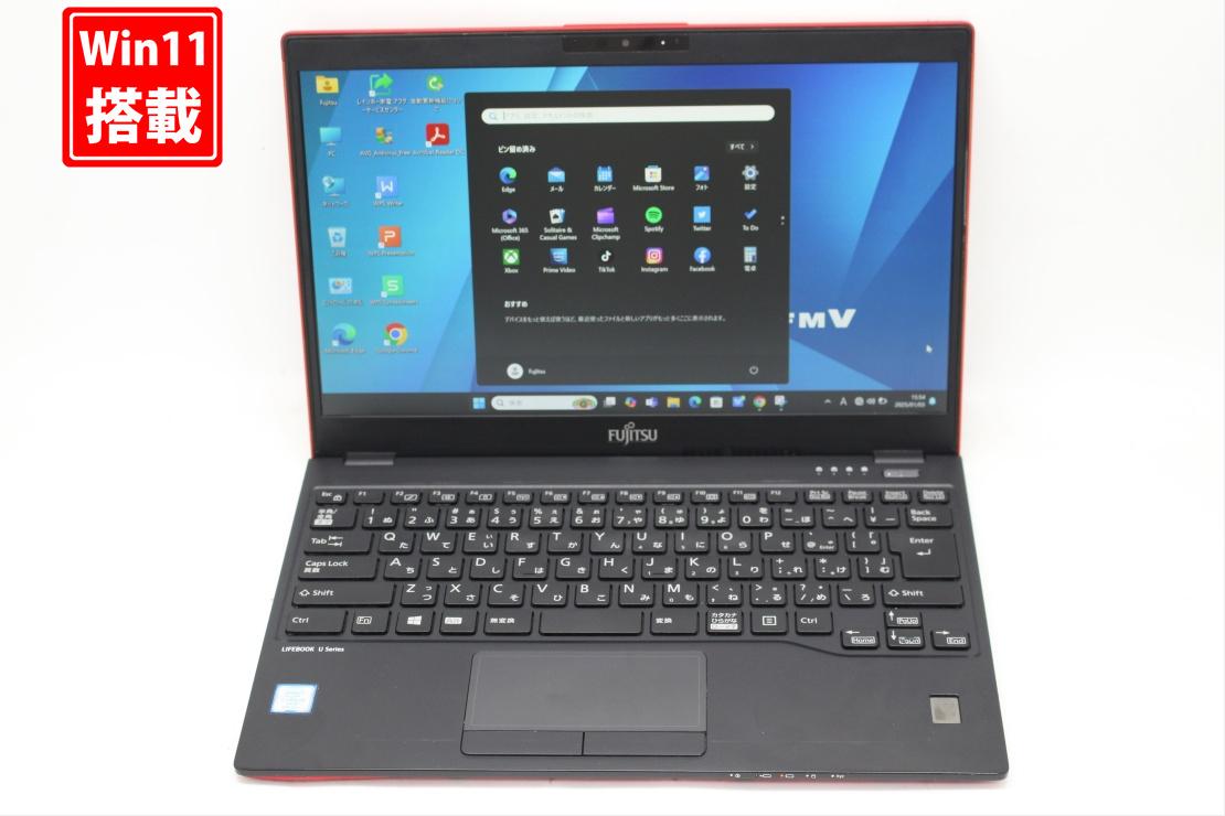 中古 フルHD 13.3インチ Fujitsu LIFEBOOK U939B Windows11 高性能 第8世代Core i5-8365u 8GB 爆速128GB-SSD カメラ LTE 無線 Office付き Win11【中古ノートパソコン 中古パソコン 中古PC】送料無料 あす楽対応 即日発送（Windows10も対応可能 Win10）