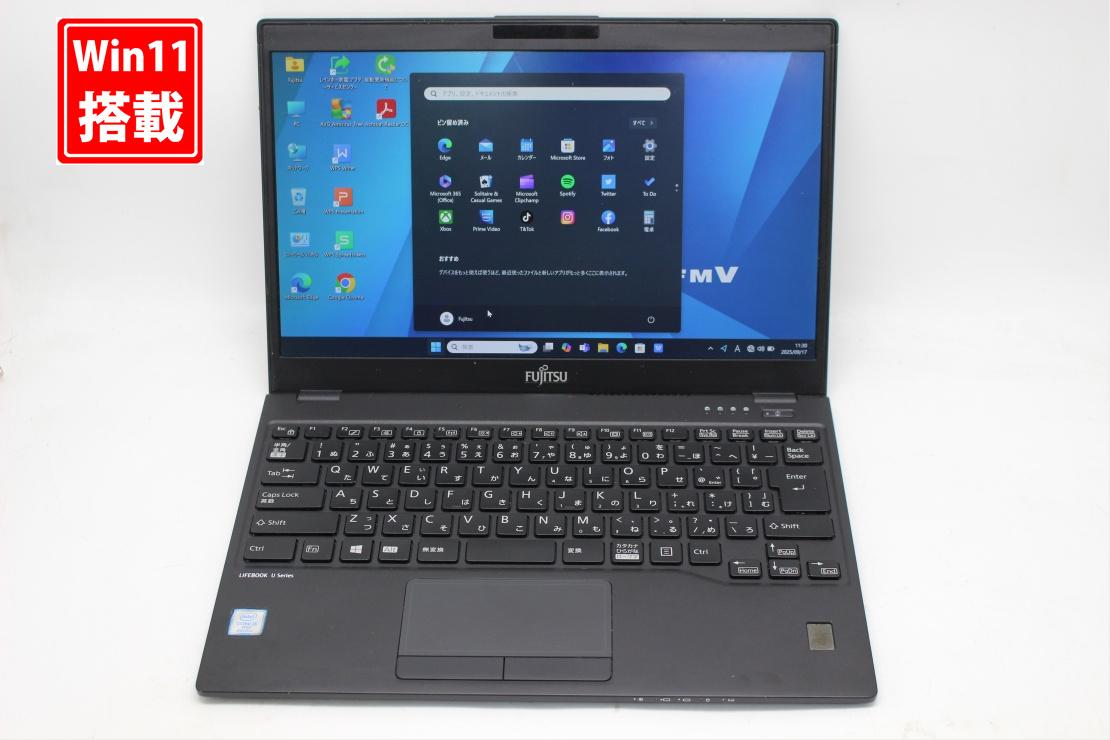 中古美品 フルHD 13.3インチ Fujitsu LIFEBOOK U939A Windows11 高性能 第8世代Core i5-8365u 8GB 爆速..