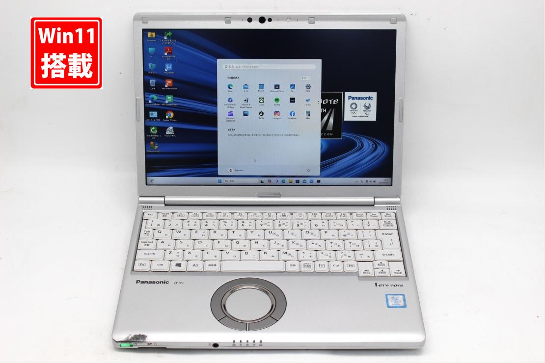 中古 フルHD対応WUXGA 12.1インチ Panasonic Let's Note CF-SV7RFCVS Windows11 高性能 第8世代Core i5-8350U 8GB 爆速256GB-SSD カメラ LTE 無線 Office付き Win11【中古ノートパソコン 中古パソコン 中古PC】送料無料 あす楽対応 即日発送（Windows10も対応可能 Win10）