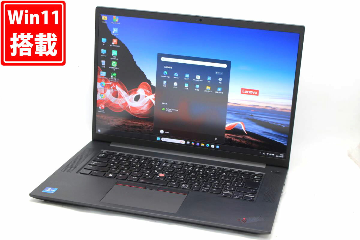 ゲーミングPC 中古 2K対応 16インチ Lenovo ThinkPad P1 Gen4 Type-20Y4 Windows11 8コア 卓越性能 第11世代Core i7-11800H 32GB /爆速NVMe式512GB-SSD /NVIDIA GeForce RTX 3070 Laptop /カメラ 無線Wi-Fi6 Office付き Win11 送料無料 あす楽対応 即日発送