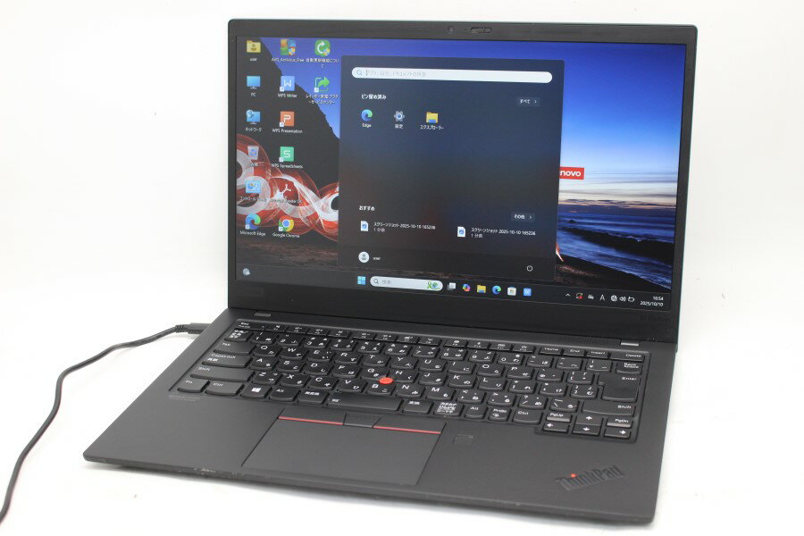 訳有 フルHD 14インチ Lenovo ThinkPad X1 Carbon Windows11 高性能 第8世代Core i5-8365U 8GB 爆速NVMe式256GB-SSD カメラ LTE 無線 Office付き Win11【中古ノートパソコン 中古パソコン 中古PC】送料無料 あす楽対応 即日発送（Windows10も対応可能 Win10）