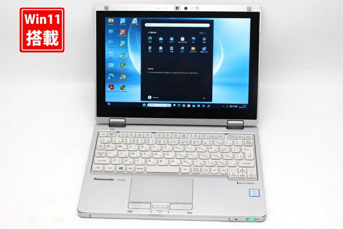 中古 フルHD対応WUXGA タッチ 10.1インチ Panasonic Let's Note CF-RZ6RFRVS Windows11 七世代Core i5-7Y57 8GB 爆速256GB-SSD カメラ LTE 無線 Office付き Win11【中古ノートパソコン 中古パソコン 中古PC】送料無料 あす楽対応 即日発送（Windows10も対応可能 Win10）