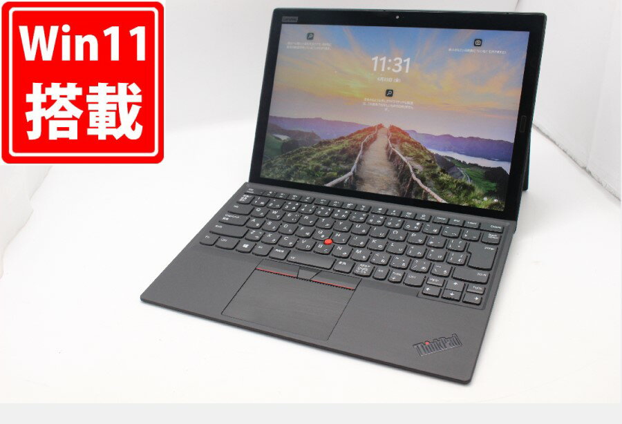 送料無料 あす楽対応 訳有 2K対応 タッチ 13インチ Lenovo ThinkPad X1 Tablet (3rd Gen 2018) Windows11 高性能 八世代Core i5-8250U 8GB 爆速NVMe式256GB-SSD カメラ LTE 無線 Office付 Win11【ノートパソコン 中古パソコン 中古PC】（Windows10も対応可能 Win10）