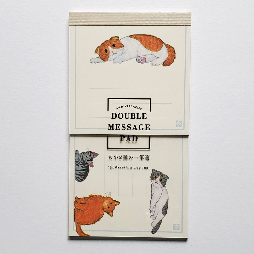 セール【文房・ステーショナリー】米津祐介 アニバーサリー ダブル一筆箋 ネコねこ猫