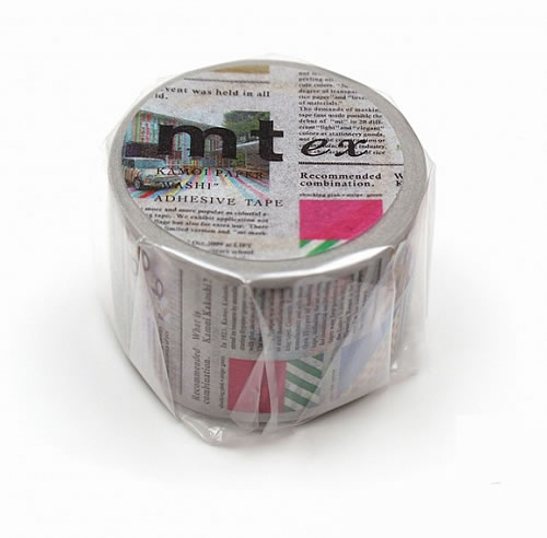【mtカモ井加工紙】マスキングテープex英字新聞R　30mm