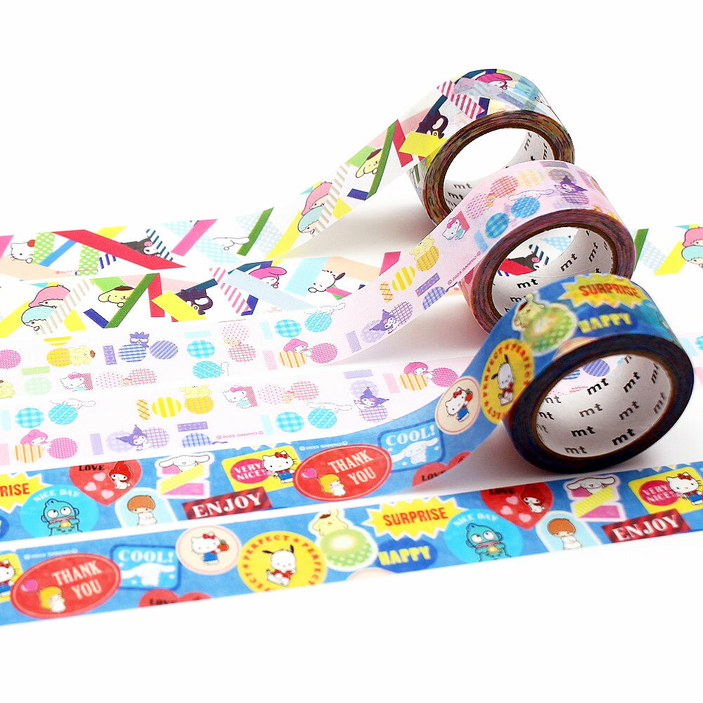 【サンリオ】マスキングテープ　mt100周年記念キャラクターズセット