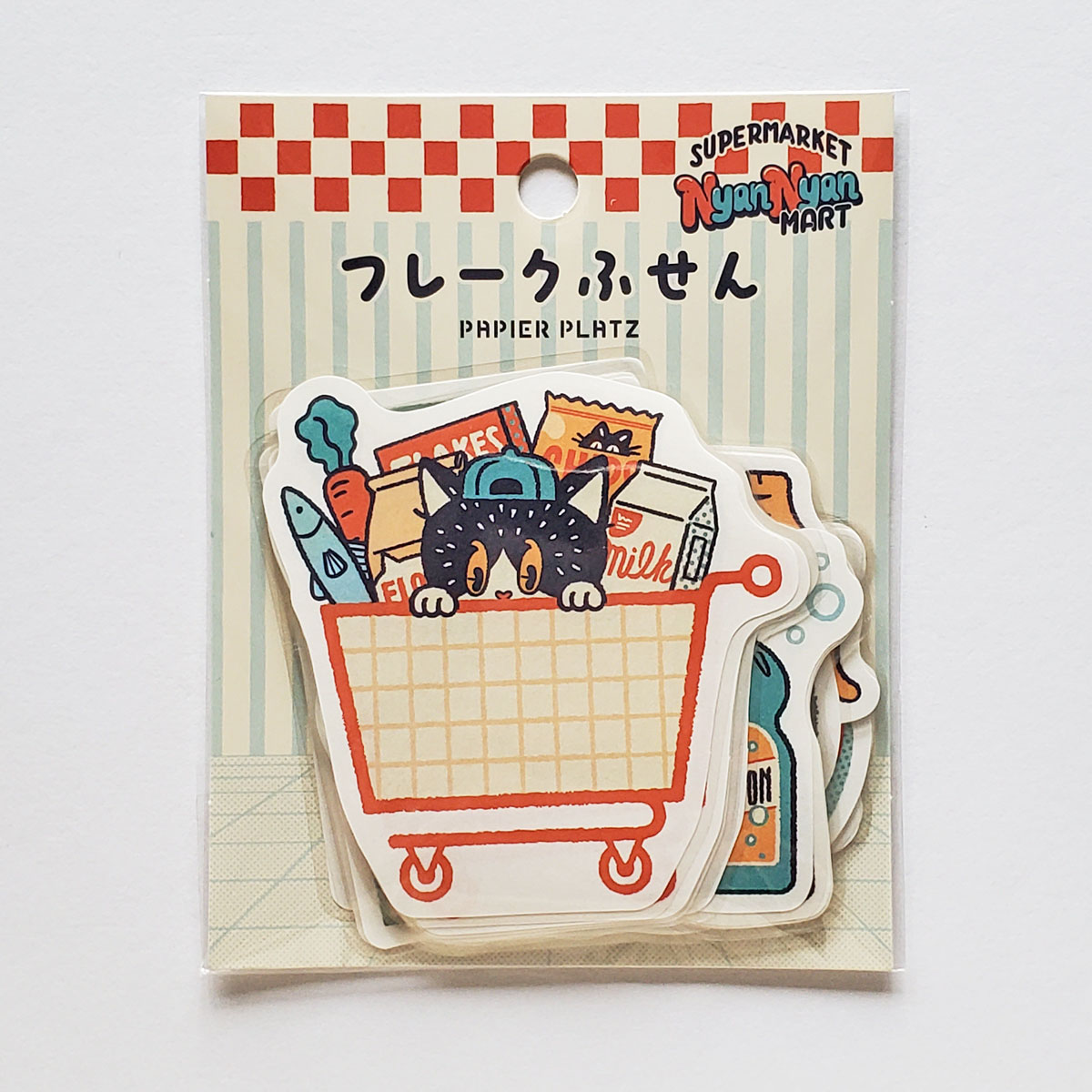 【オビワン】フレーク付箋　NyanNyan MART - Sundayシールふせん紙